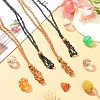 4Pcs 2 Colors Braided Wax Rope Cord Macrame Pouch Necklace Making NJEW-CJ0001-02-5
