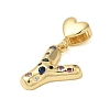 Rack Plating Brass Micro Pave Clear Cubic Zirconia Perdants KK-C067-12G-Y-2