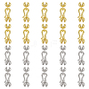 20Pcs 2 Colors Brass Hook and S-Hook Clasps KK-ME0002-92-1