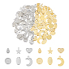 DICOSMETIC 96Pcs 6 Styles 2 Colors Stainless Steel Charms STAS-DC0015-76-1