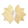 Alloy Leaf Stud Earrings for Women EJEW-U028-03G-2