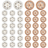 40Pcs 2 Colors Alloy Rhinestone Shank Buttons BUTT-ME0001-29-1