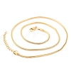304 Stainless Steel Round Snake Chain Necklaces for Women NJEW-G140-06D-G-2