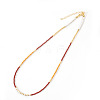 Vintage Short Colorful Glass Seed Beaded Necklace AF0855-1-1