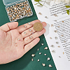 192Pcs 4 Styles Brass & Glass Pendants FIND-FH0011-98B-3
