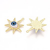 Brass Micro Pave Clear Cubic Zirconia Pendants for Women KK-T070-104-2