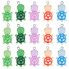 SUNNYCLUE 30Pcs 5 Colors Opaque Resin Pendants RESI-SC0002-74-1