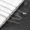 Non-Tarnish 304 Stainless Steel Cable Chain Necklace STAS-T040-PJ204-40-4