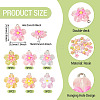30Pcs 6 Colors Transparent Resin Pendants RESI-TA0004-74-4