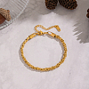304 Stainless Steel Singapore Chain Bracelets for Women AF5599-1-5