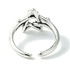 Star Alloy Open Cuff Rings RJEW-K275-05AS-3