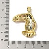 Brass Micro Pave Cubic Zirconia Pendants KK-C058-11G-3