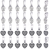 120Pcs 2 Styles Alloy Glue On Flat Pad Pendant Bails FIND-SP0005-10-1