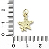 Brass Micro Pave Clear Cubic Zirconia Charms KK-H475-59G-11-3