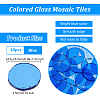 Olycraft 30Pcs Colored Glass Mosaic Tiles DIY-OC0009-40E-2