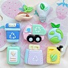 Environmental Protection Series Opaque Resin Cabochons RESI-Z048-02-1