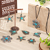 10Pcs 5 Styles Synthetic Turquoise Pendants TIBEP-TA0001-13-7