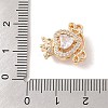 Golden Brass Micro Pave Cubic Zirconia Beads KK-B100-036G-01-3