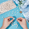 600Pcs 5 Styles Crackle Opaque Acrylic Beads OACR-UN0001-19-4