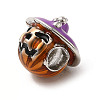 Halloween Brass Enamel European Beads X1-KK-A203-04B-P-2