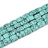 1 Strand Synthetic Turquoise Dyed Beads Strands G-FH0002-59A-2