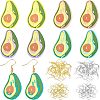 Olycraft 3D Printed Avocado Charm Dangle Earring Making Kit for Girl Women DIY-OC0007-68-1