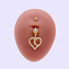 316L Surgical Stainless Steel Micro Pave Clear Cubic Zirconia Belly Rings FS-WGA8928-01-1