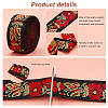 Ethnic Style Embroidery Polyester Ribbons OCOR-WH0060-55-4