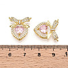 Brass Micro Pave Cubic Zirconia Pendants KK-T070-61B-3