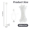 300Pcs PP Plastic Price Tag Chains FIND-FH0011-69B-2