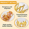4Pcs 4 Styles Alloy Rhinestones Crown Cake Decoration DIY-SP0003-26G-5