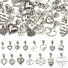 30Pcs 15 Styles Tibetan Style Alloy European Dangle Charms PALLOY-YW00072-1