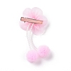 Flower Cloth Metallic Alligator Hair Clips PHAR-D013-01A-5