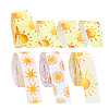 20 Yards 4 Styles Sun Pattern Polyester Ribbon OCOR-PH0007-71-6