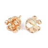 Brass Micro Pave Cubic Zirconia Peg Bails KK-Z122-04G-2