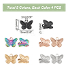 Unicraftale 20Pcs 5 Colors 304 Stainless Steel Charms STAS-UN0042-23-3