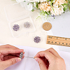 4Pcs Brass Micro Pave Cubic Zirconia Buttons DIY-FG0007-82A-3