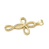 Brass Micro Pave Cubic Zirconia Pendants KK-P293-21D-G-2