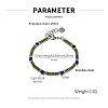 Round Natural Lapis Lazuli and 304 Stianless Steel Beaded Bracelets for Men Women EV7041-1-1