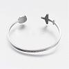 Tarnish Resistant 304 Stainless Steel Cuff Bangles BJEW-N0028-02P-3