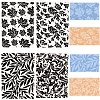 4Pcs 4 Styles Plastic Embossing Folders DIY-CP0008-86-1