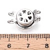 Rack Plating Flower Brass Box Clasps KK-QA183-99P-3