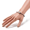 Flower Acrylic Enamel Beads Adjustable Cord Bracelet for Teen Girl Women BJEW-JB07047-4