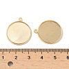 Flat Round Brass Pendant Cabochon Settings KK-K414-14G-G-3