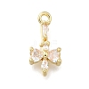 Brass Pave Cubic Zirconia Pendants LS-KK-Q048-26G-1