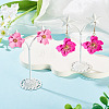 2 Pairs 2 Styles Iron Flower Dangle Earrings and Sweet and Stylish Multi-layer Petal Flower Stud Earrings EJEW-TA0001-80A-6