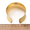 Hammered Brass Cuff Bangles for Women BJEW-A163-04B-G-5