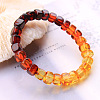 Cube Natural Amber Stretch Bracelets for Women FIND-PW0021-01B-1