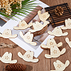 40Pcs Unfinished Wood Cowboy Hat Pendants WOOD-FH0002-45-4