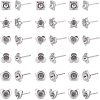 Unicraftale 120Pcs Heart & Flower & Star & Square 304 Stainless Steel Ear Stud Components STAS-UN0026-39-1